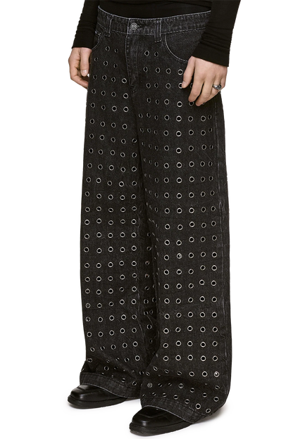 Minga London Rogue Black Baggy Jeans