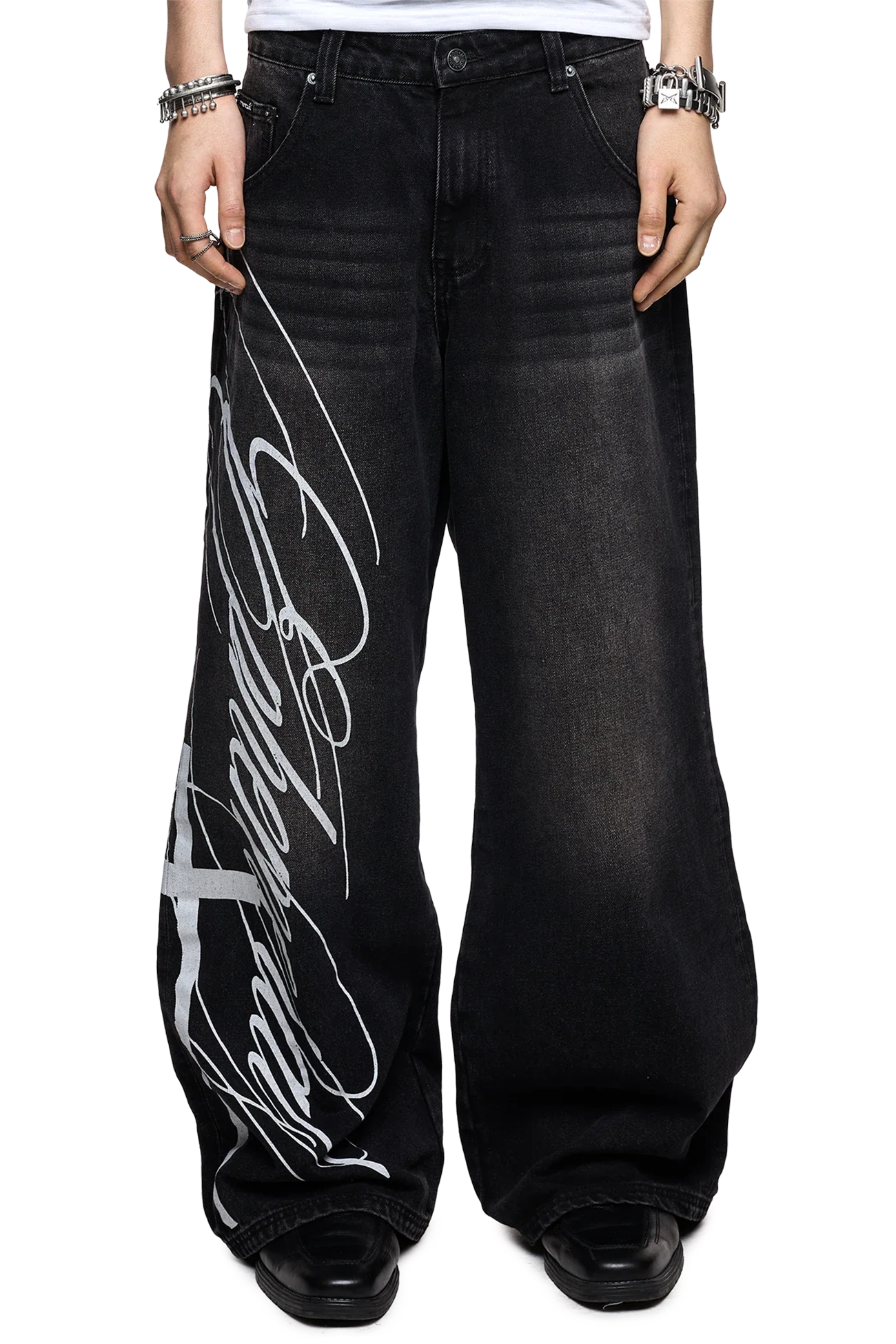 Minga London Ephemeral Graphic Baggy Jeans