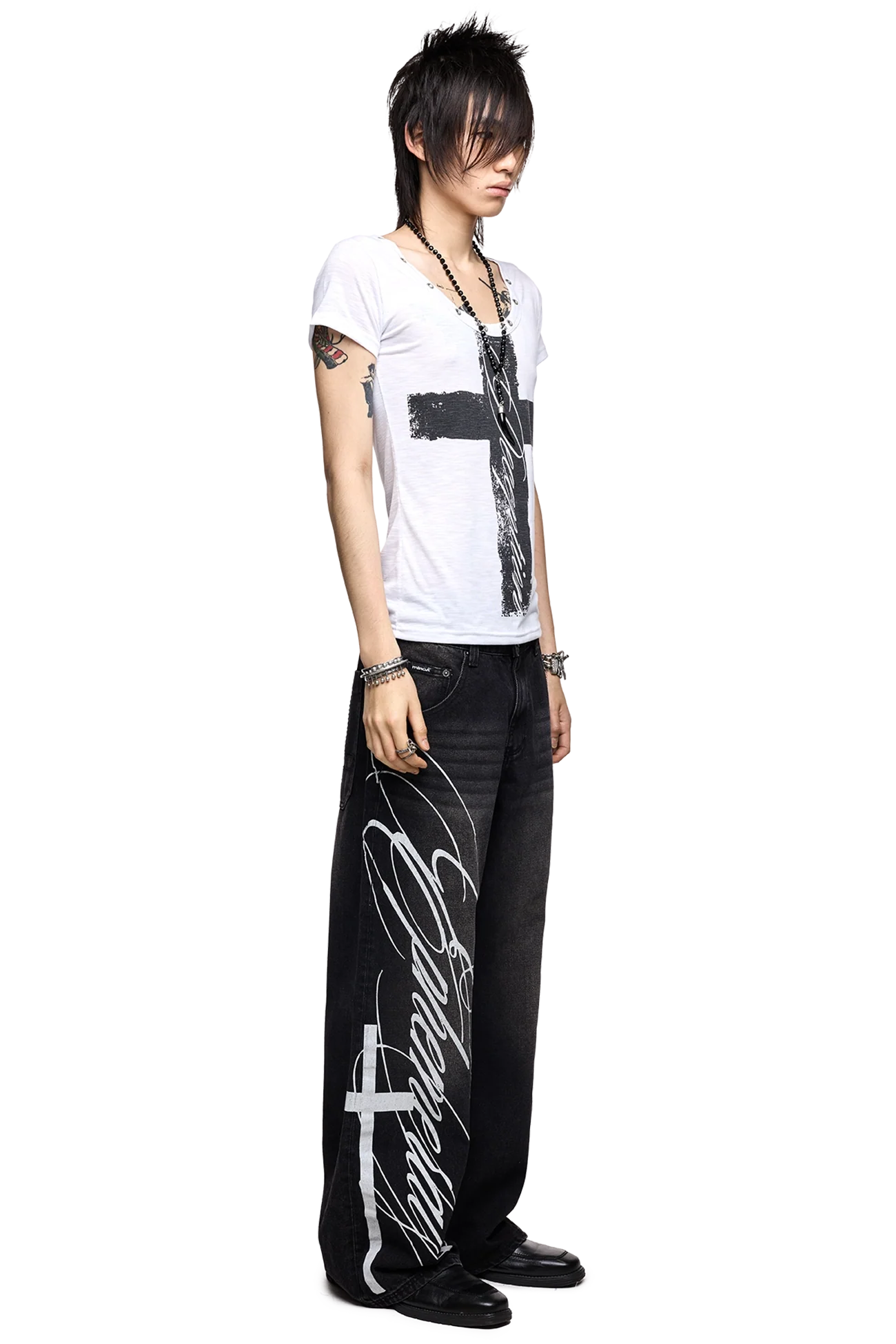 Minga London Ephemeral Graphic Baggy Jeans