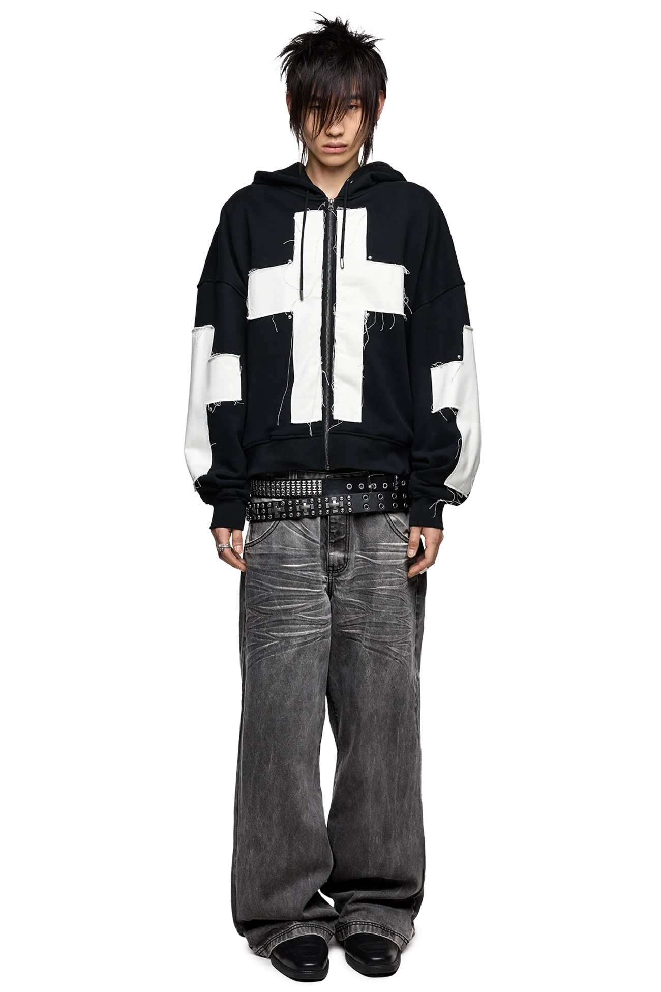 Minga London Blessed & Broken Zip Up Hoodie