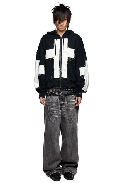 Minga London Blessed & Broken Zip Up Hoodie