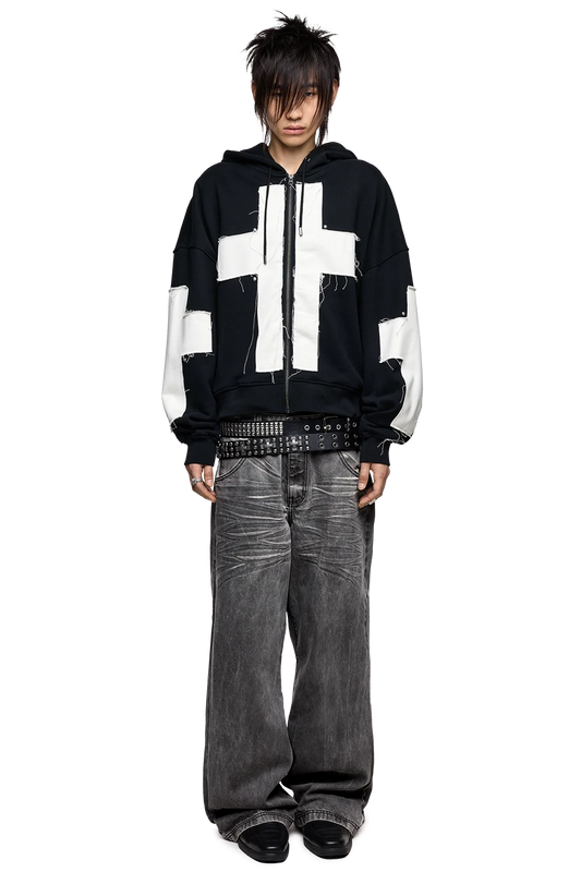 Minga London Blessed & Broken Zip Up Hoodie