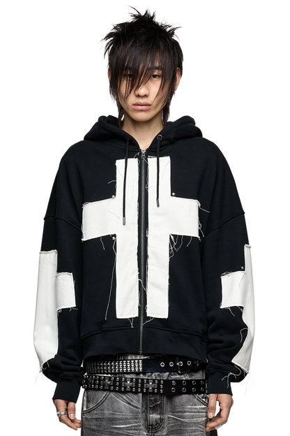 Minga London Blessed & Broken Zip Up Hoodie