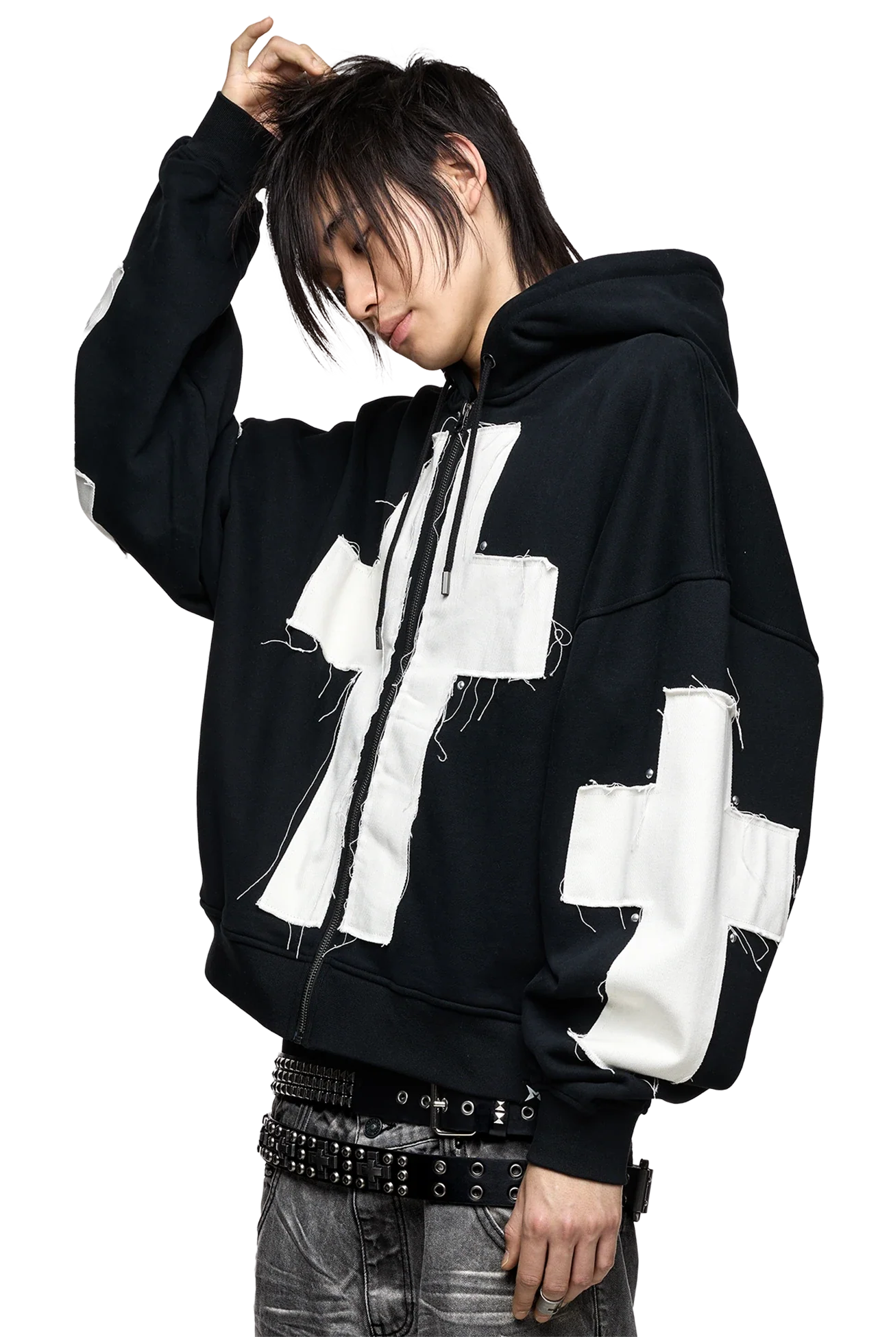 Minga London Blessed & Broken Zip Up Hoodie