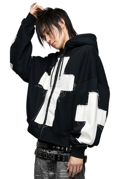 Minga London Blessed & Broken Zip Up Hoodie