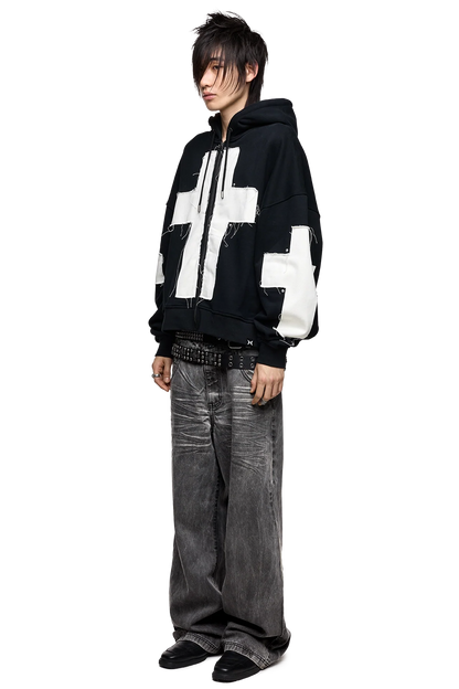 Minga London Blessed & Broken Zip Up Hoodie
