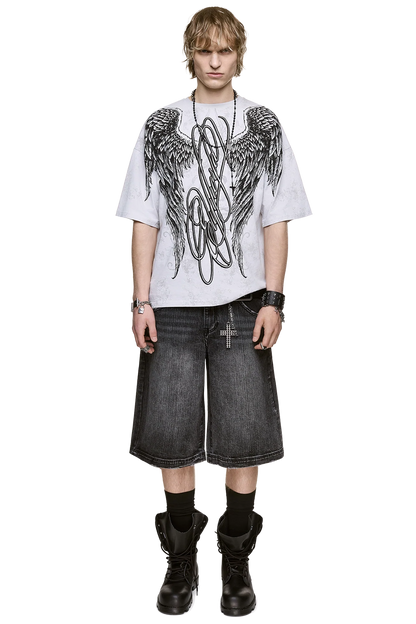 Minga London Worn Black Washed Jorts