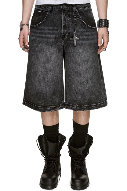 Minga London Worn Black Washed Jorts