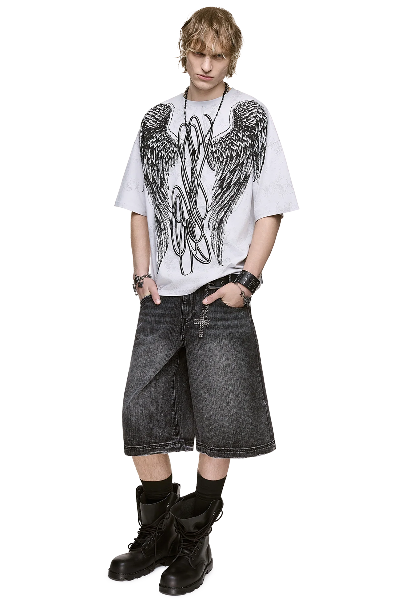 Minga London Worn Black Washed Jorts