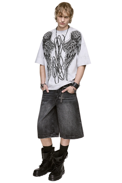 Minga London Worn Black Washed Jorts