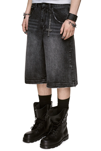 Minga London Worn Black Washed Jorts