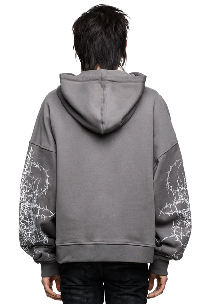 Minga London Ascension Grey Zip Up Hoodie