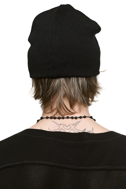 Minga London Chrome Angel Black Beanie