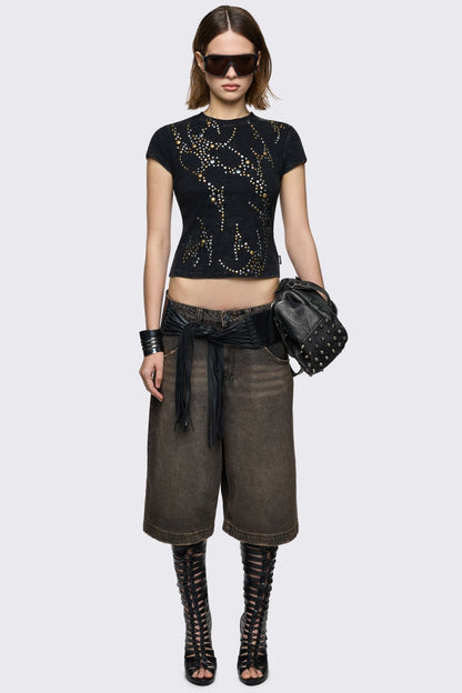 Minga London Frances Studded Baby Tee