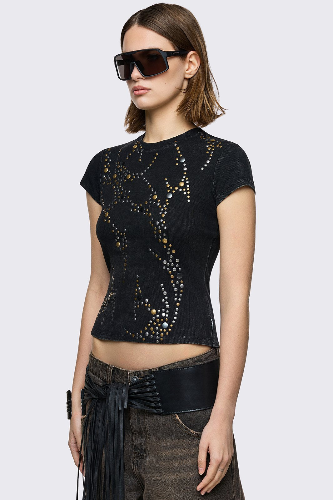 Minga London Frances Studded Baby Tee
