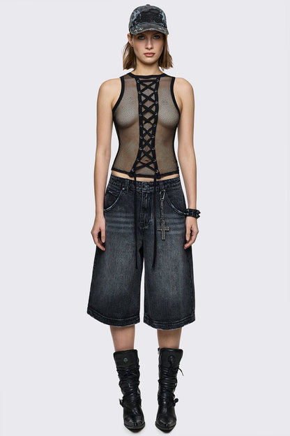 Minga London Thrill Fishnet Vest Top