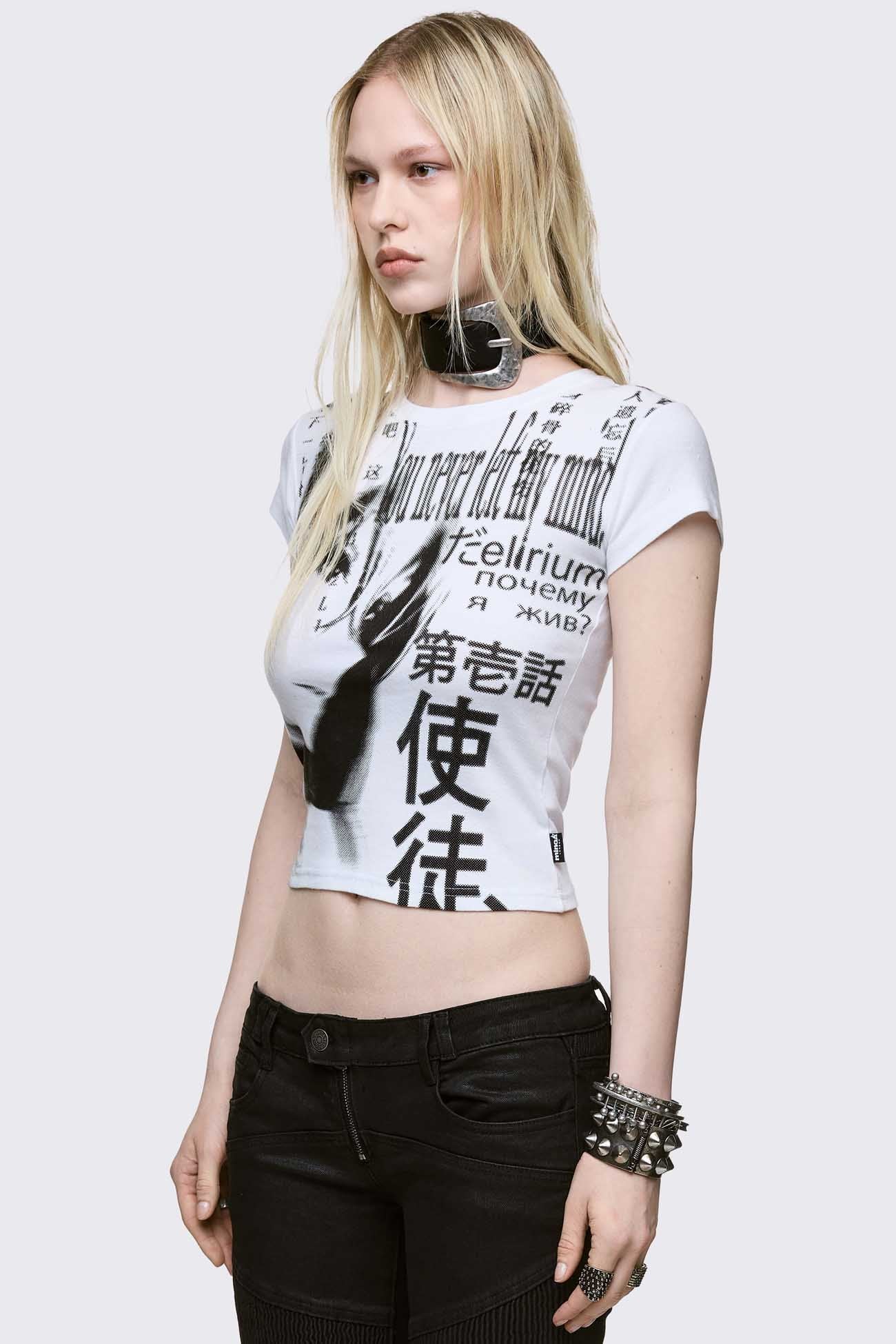 Minga London Mind Glitch Baby Tee