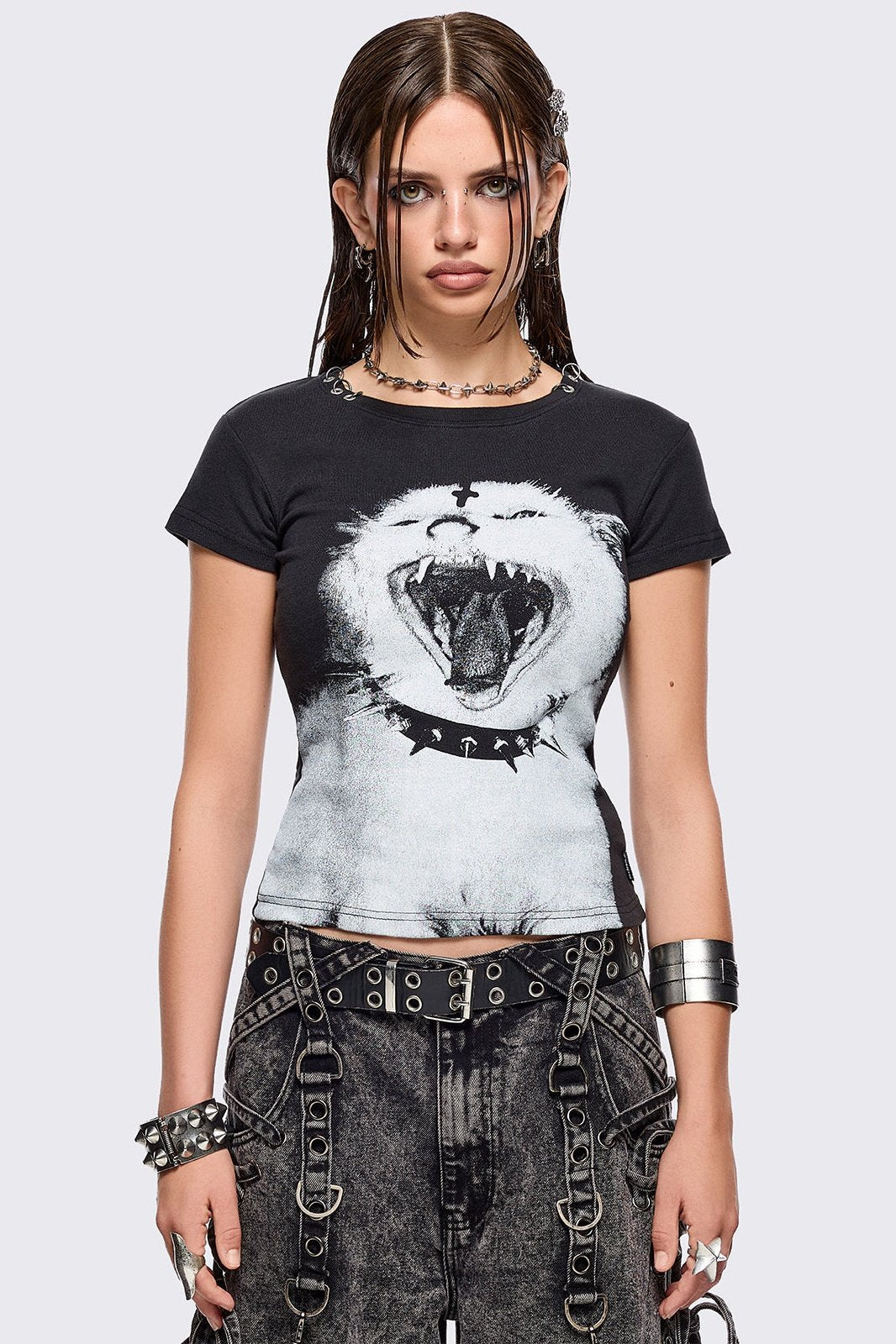 Minga London Nine Lives in Hell Baby Tee