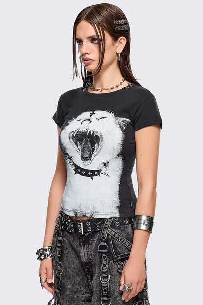 Minga London Nine Lives in Hell Baby Tee