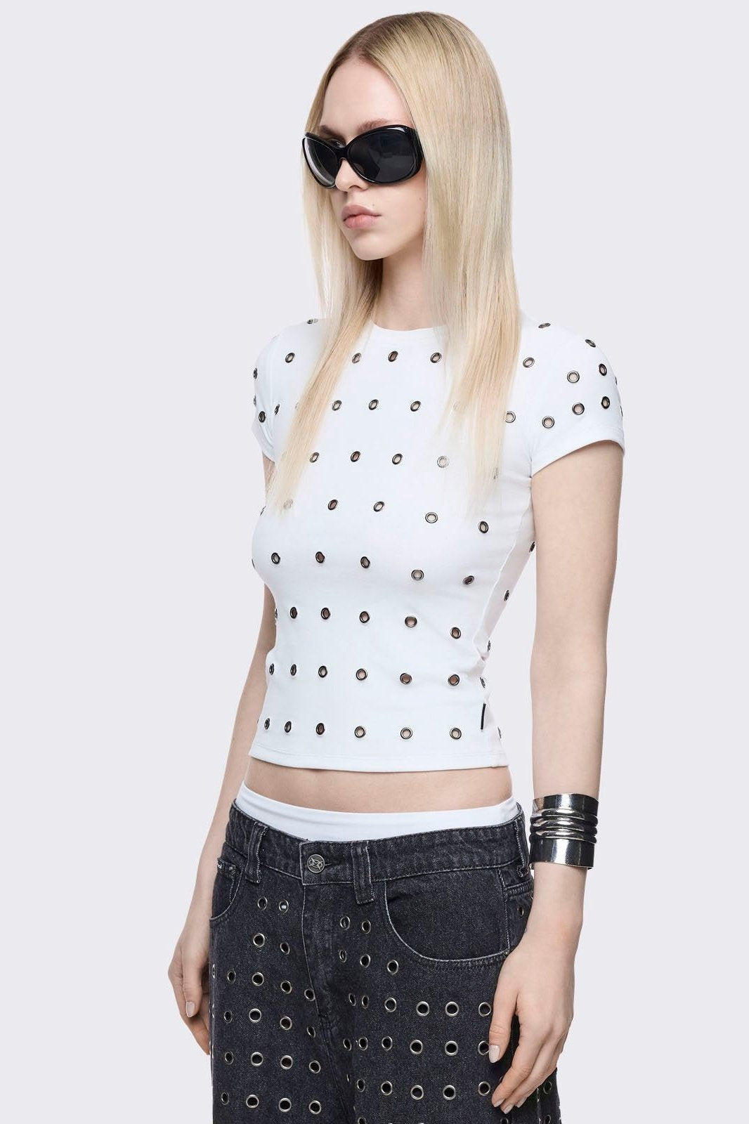 Minga London Rogue White Baby Tee