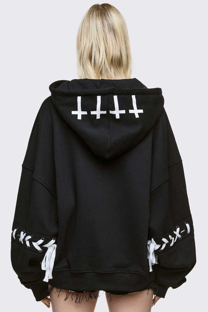 Minga London Terrifying Angels Zip Up Hoodie