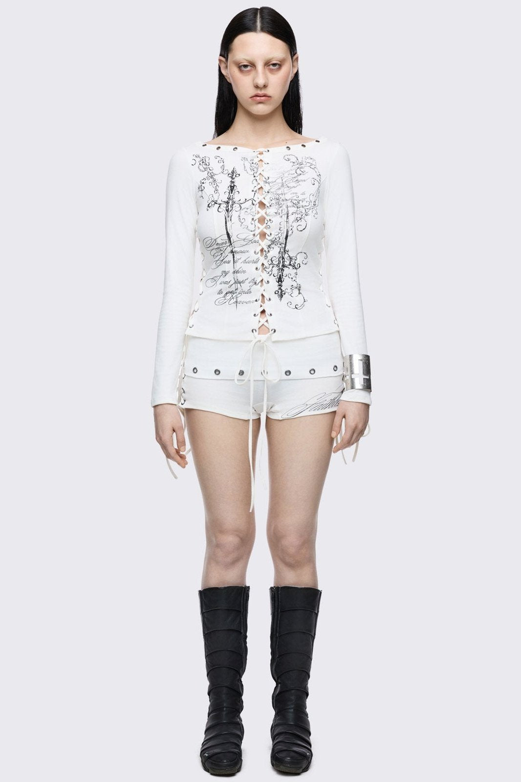 Minga London Seraphina Lace-Up Top