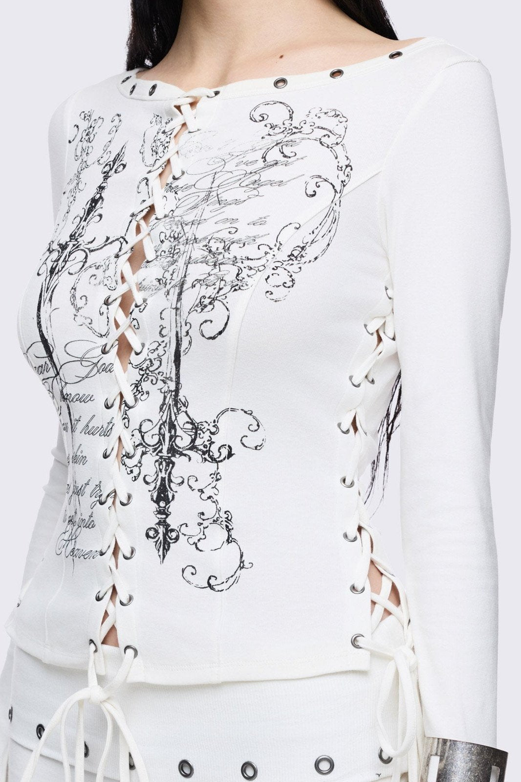Minga London Seraphina Lace-Up Top