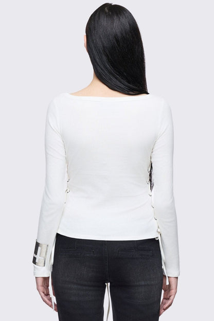 Minga London Seraphina Lace-Up Top