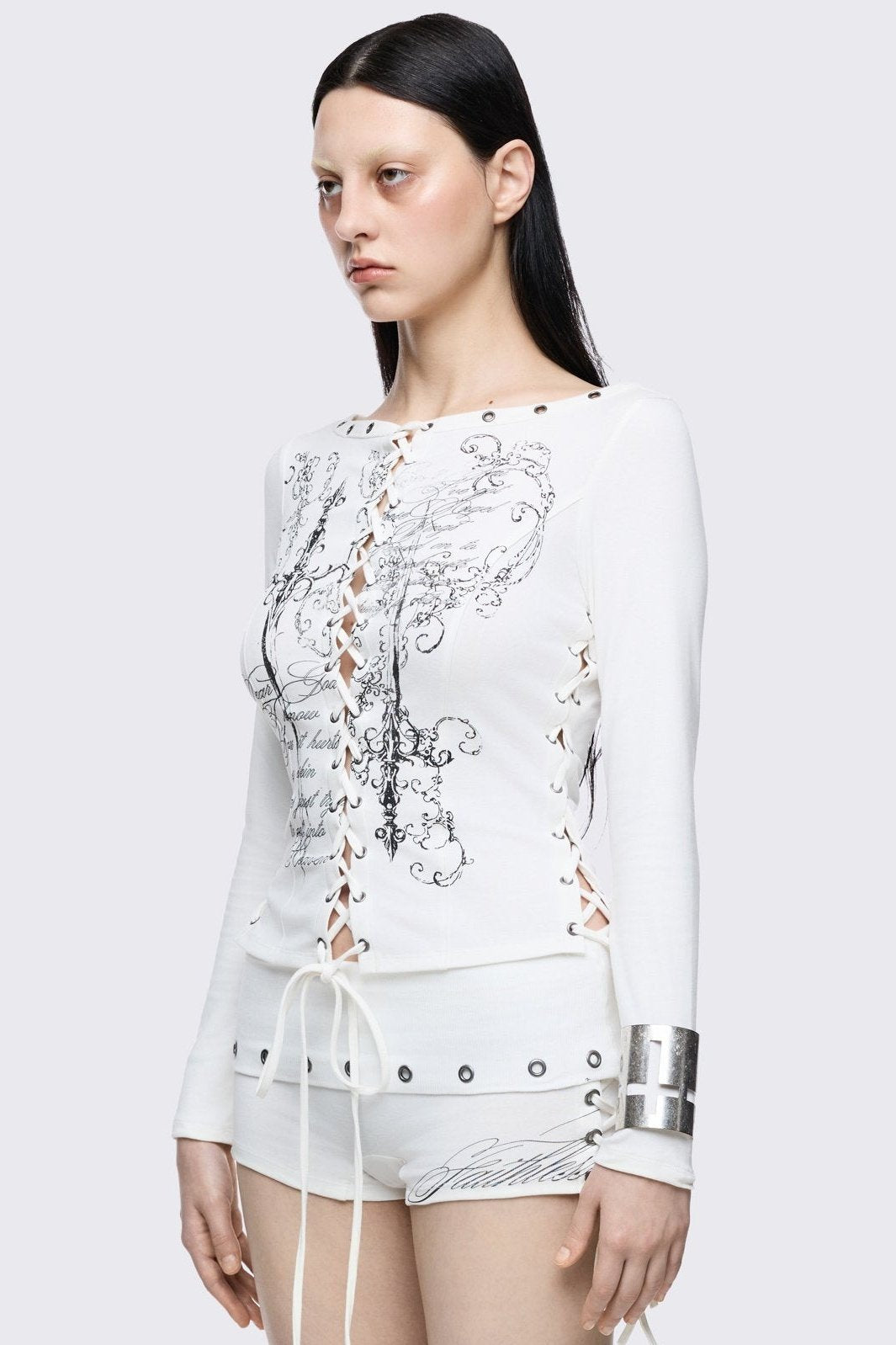 Minga London Seraphina Lace-Up Top