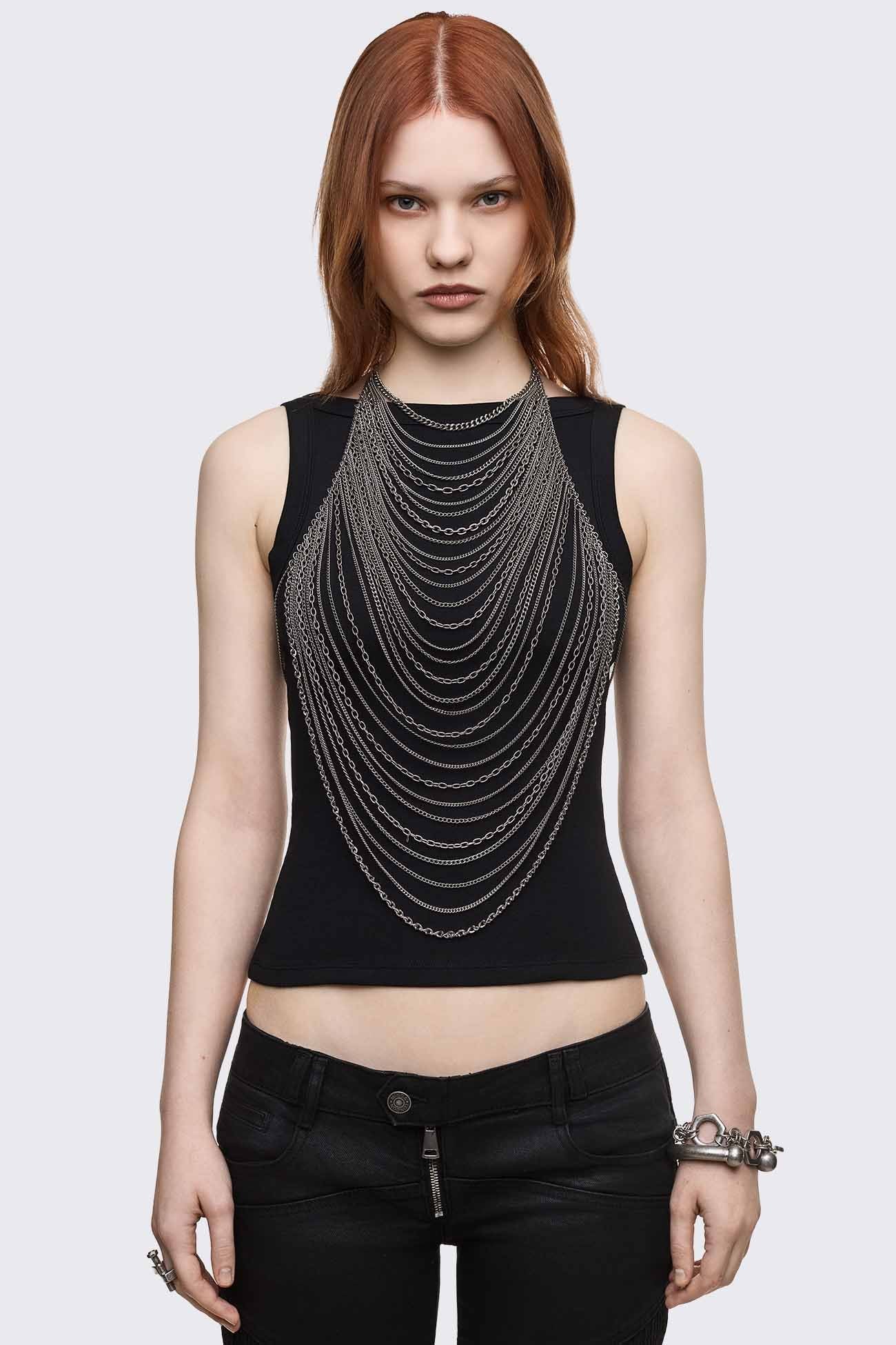 Minga London Missing Link Body Chain Top
