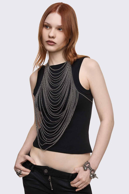 Minga London Missing Link Body Chain Top