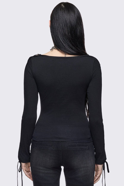 Minga London Tenebris Lace-Up Top