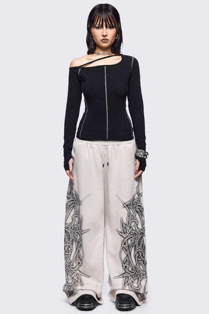 Minga London Mae Black Cut-Out Top