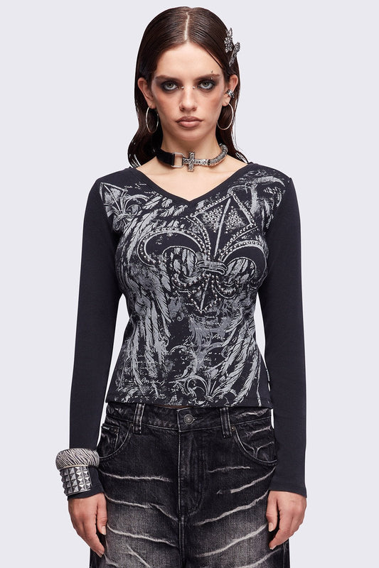 Minga London Fleur-de-lis Top