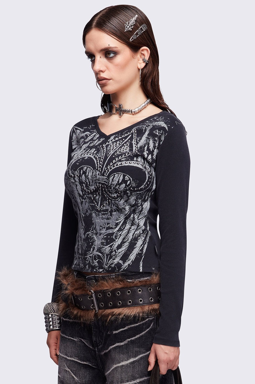 Minga London Fleur-de-lis Top