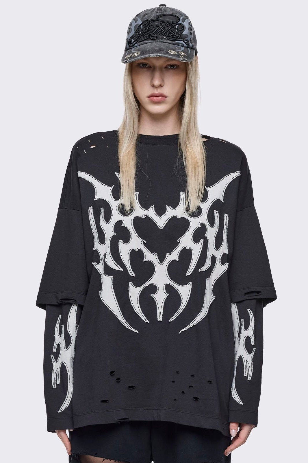 Minga London Luvx Black Layered T-Shirt