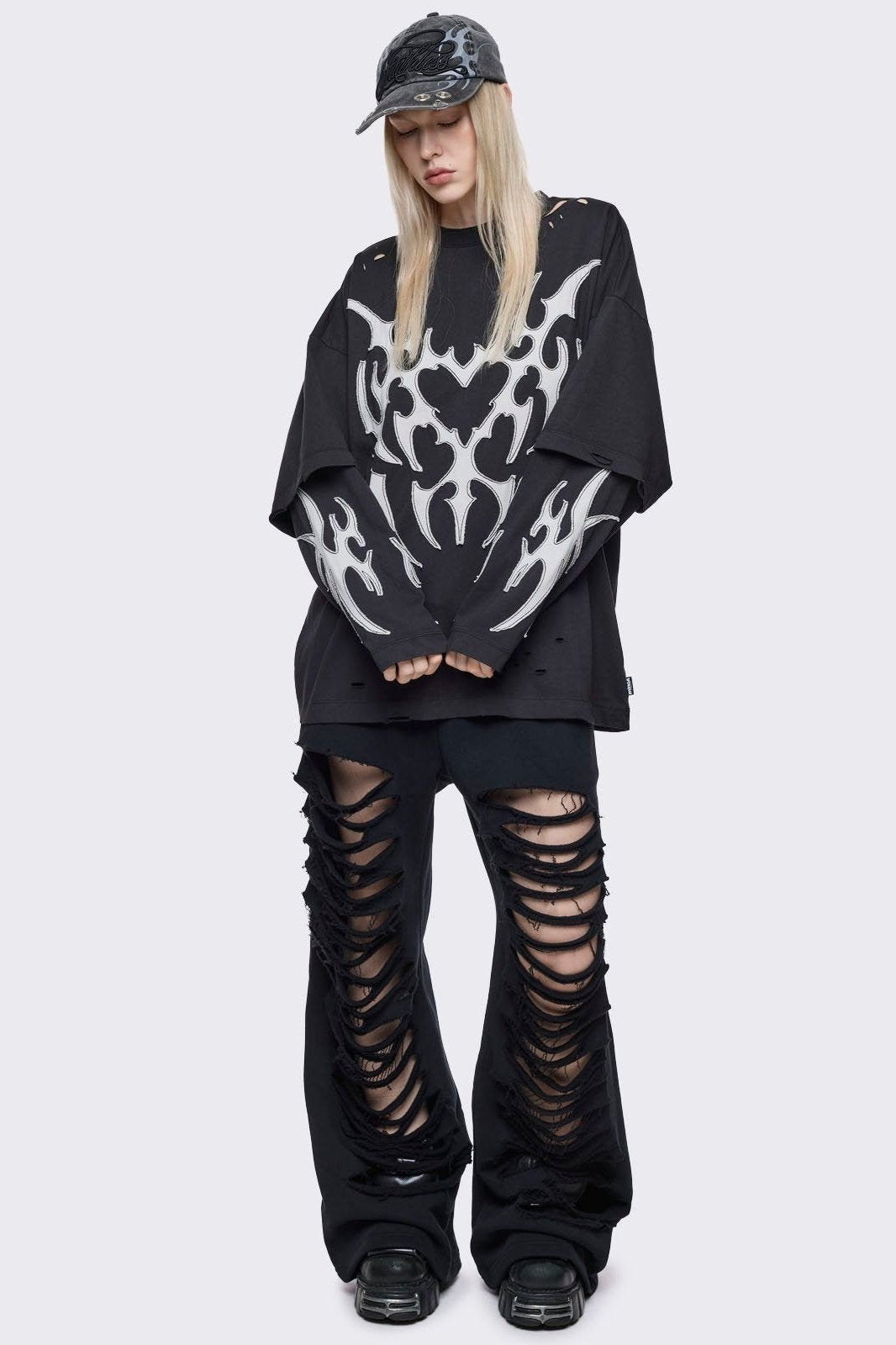 Minga London Luvx Black Layered T-Shirt