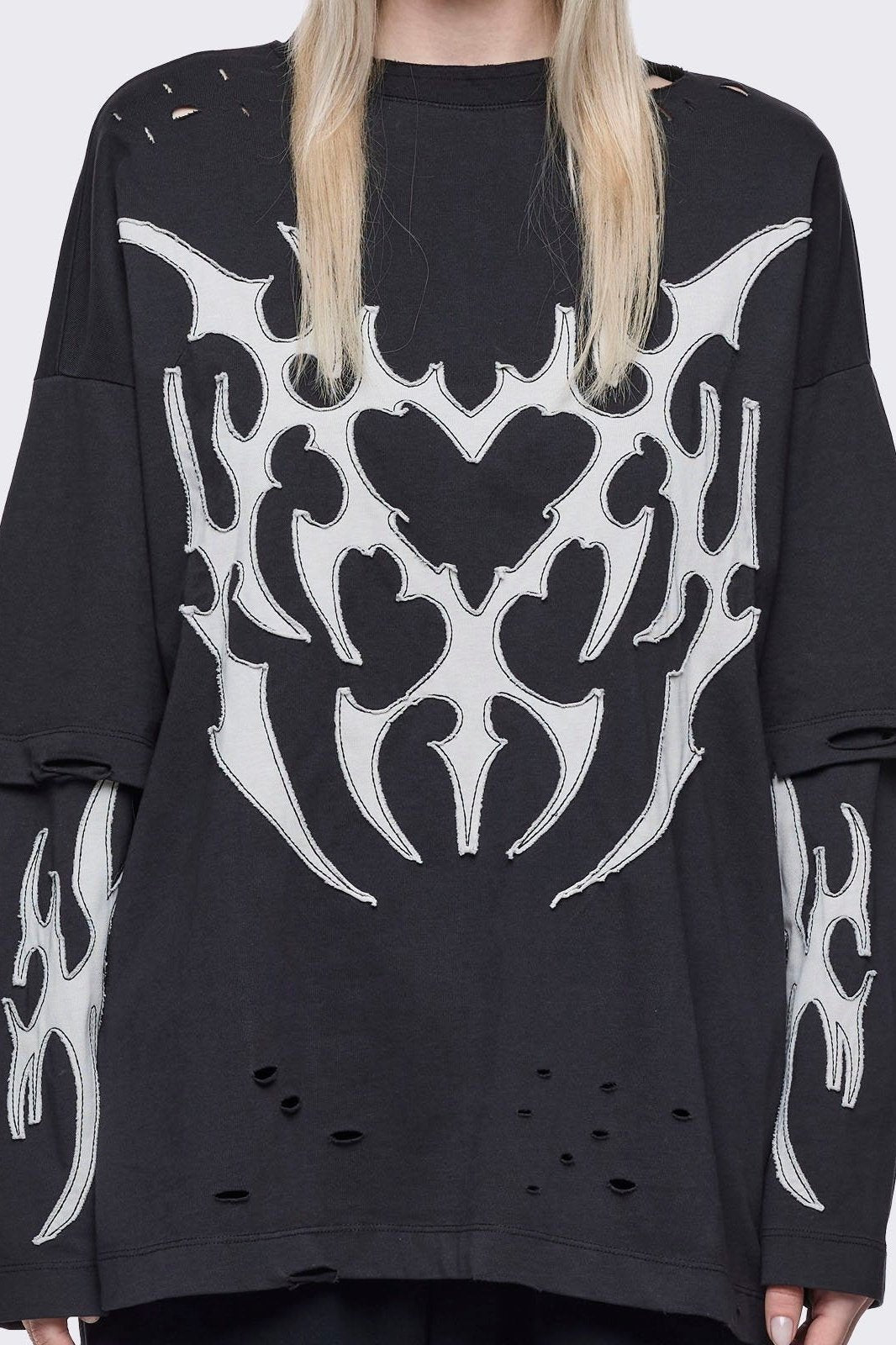 Minga London Luvx Black Layered T-Shirt