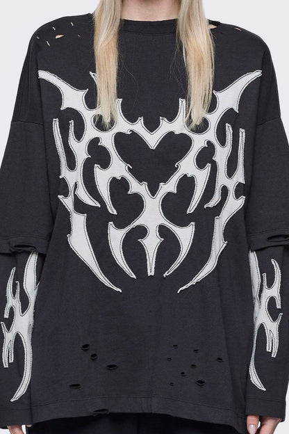 Minga London Luvx Black Layered T-Shirt