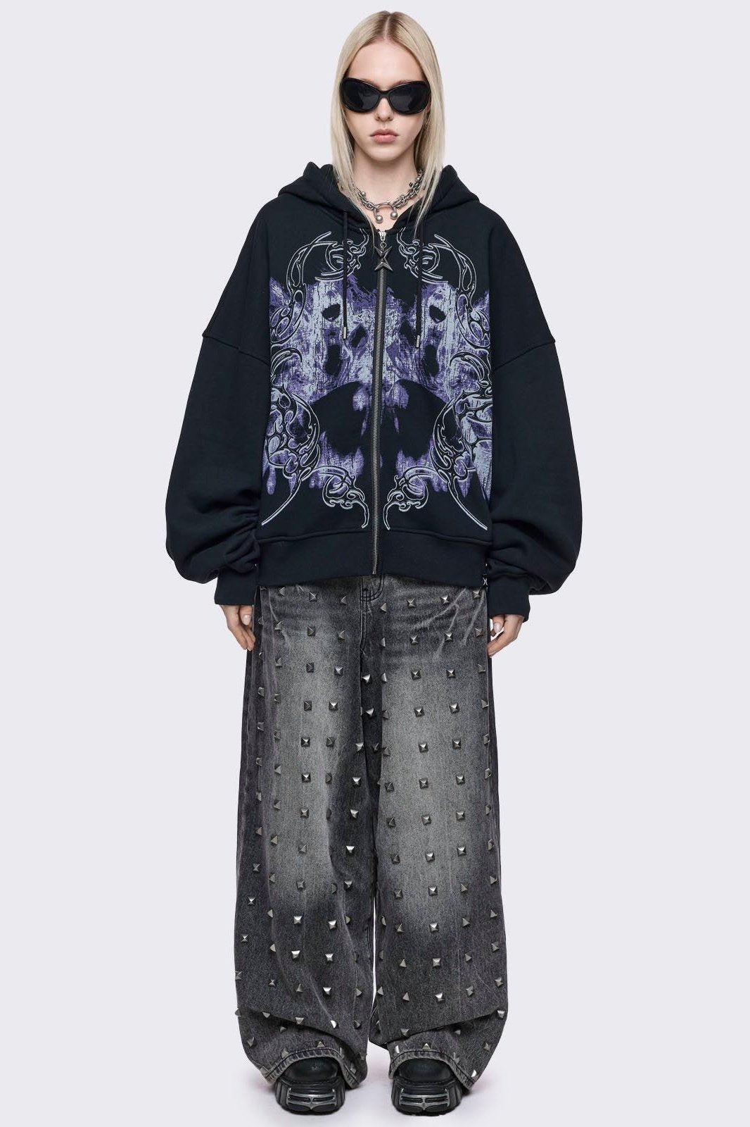 Minga London Murmur Zip Up Hoodie