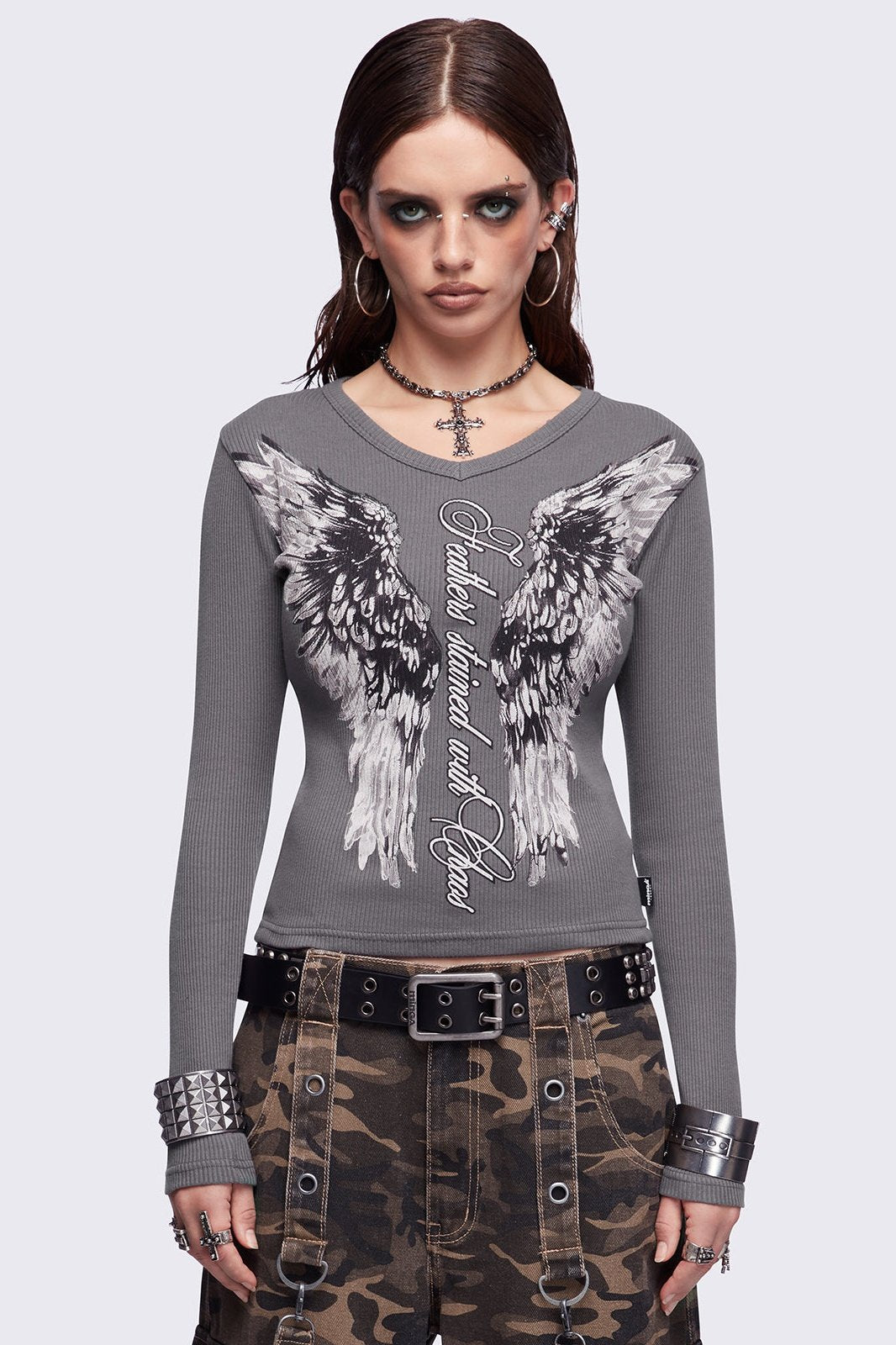 Minga London Feathers Stained Top