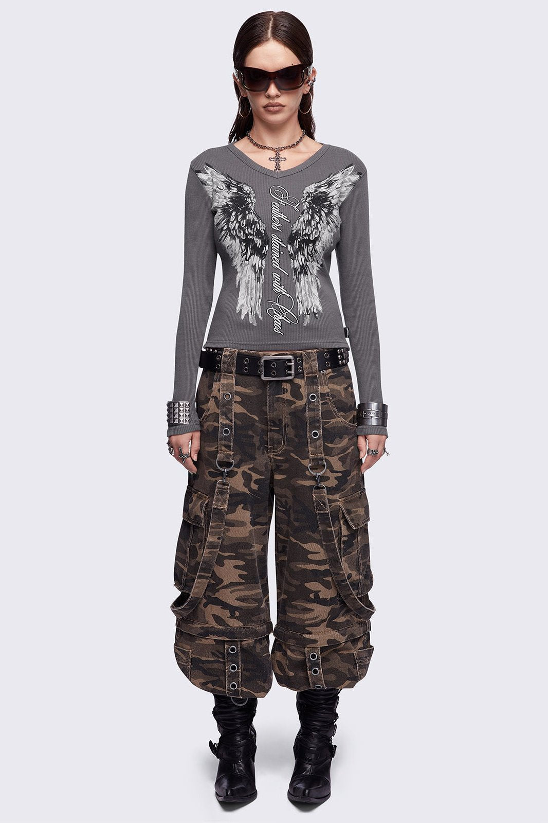 Minga London Feathers Stained Top