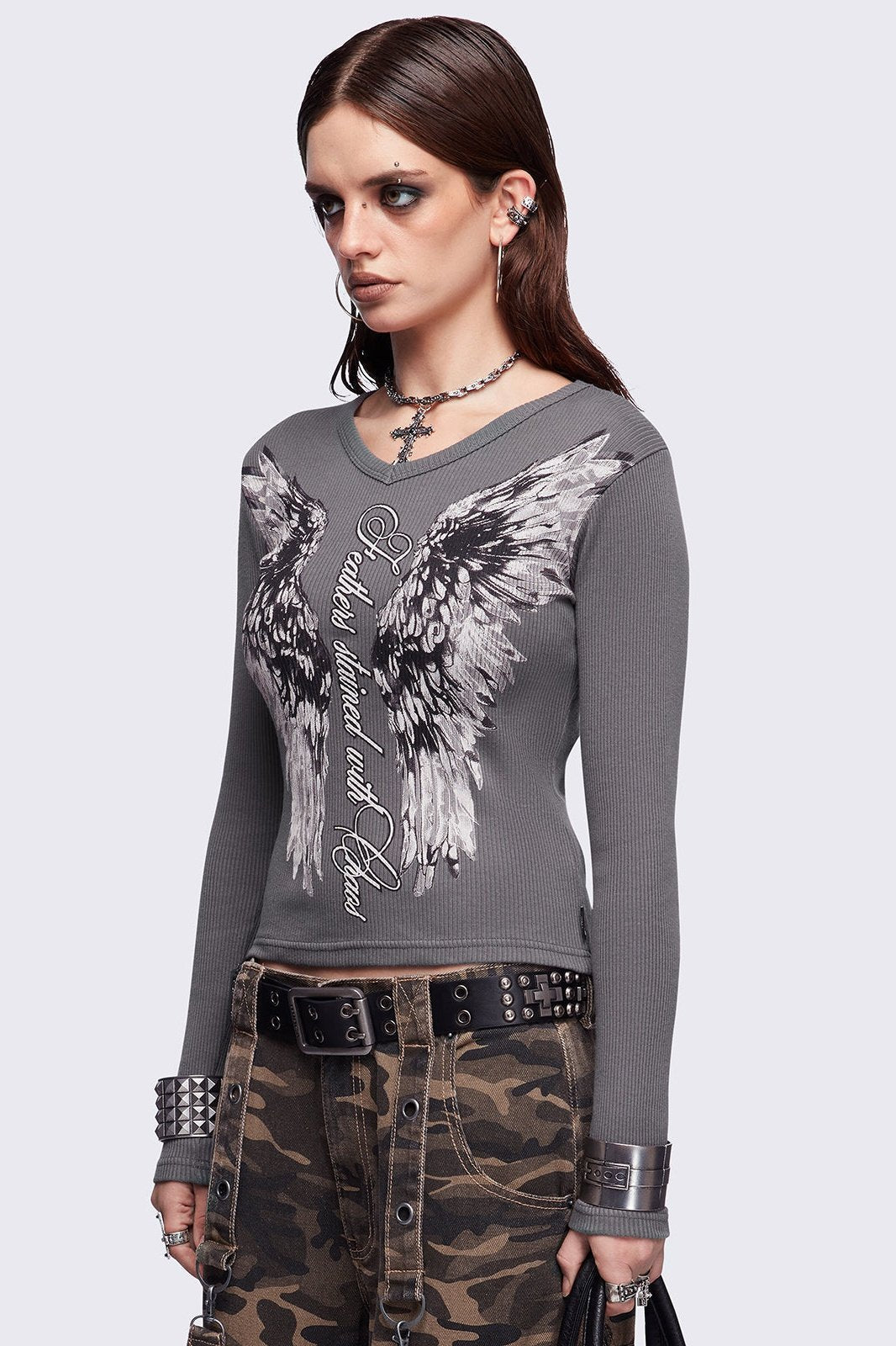 Minga London Feathers Stained Top