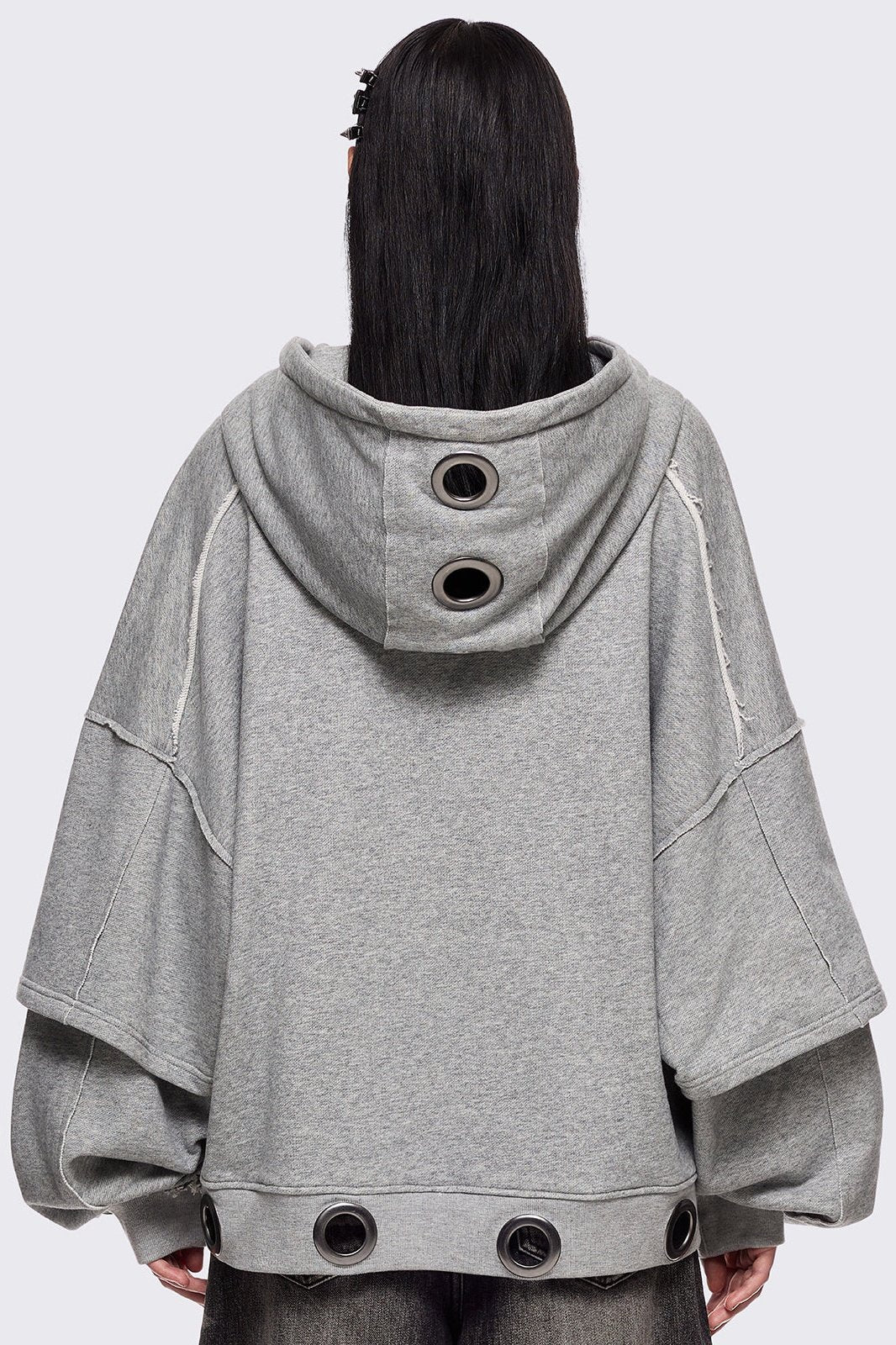 Minga London Hexa Grey Zip Up Hoodie