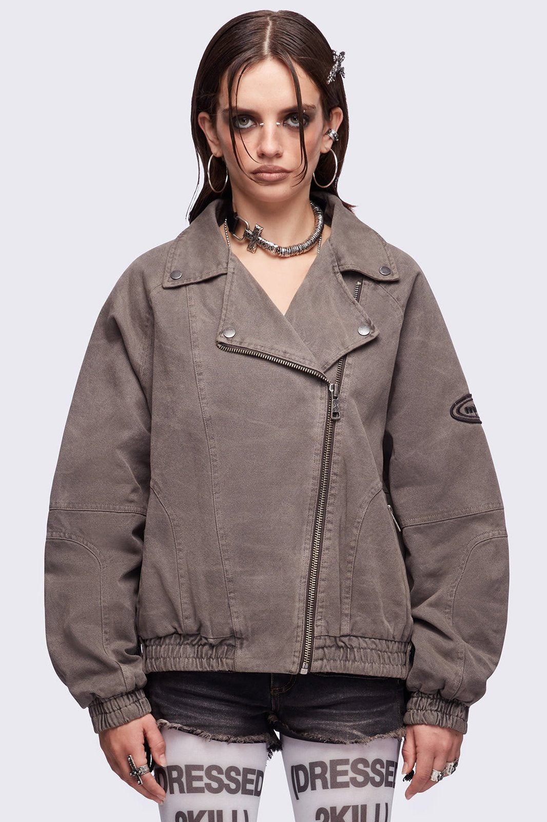 Minga London Harley Taupe Bomber Jacket