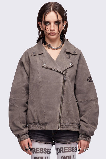 Minga London Harley Taupe Bomber Jacket