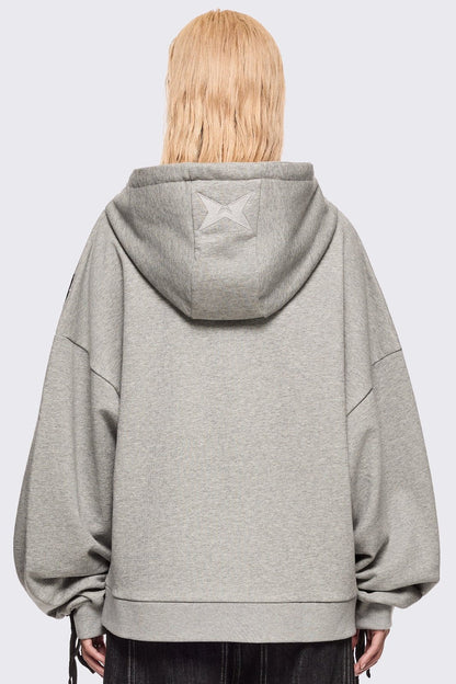 Minga London Mia Grey Zip Up Hoodie