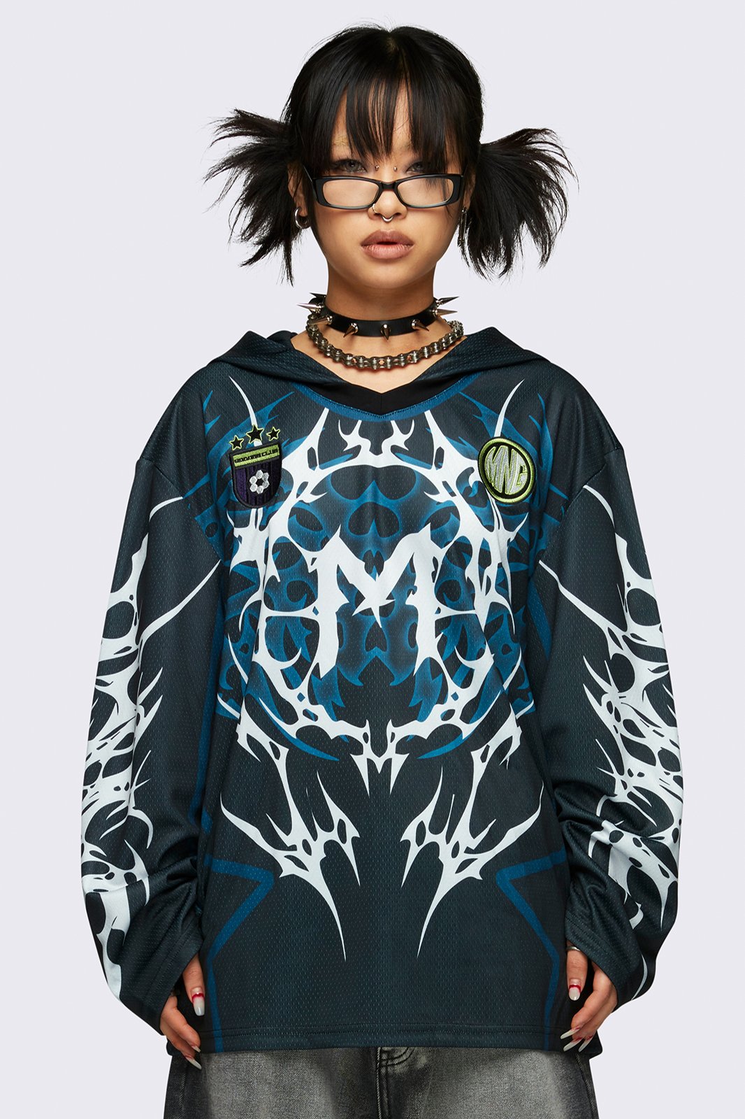 Minga London Neo Tribal Jersey Hoodie