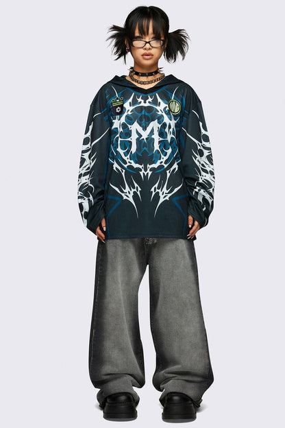 Minga London Neo Tribal Jersey Hoodie