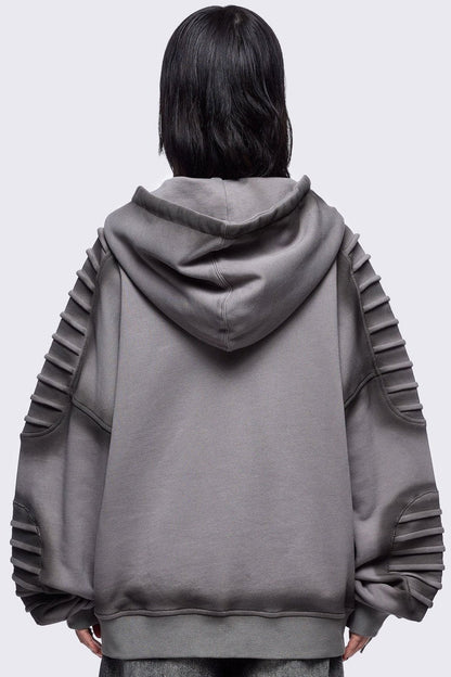 Minga London Vyre Grey Zip Up Hoodie